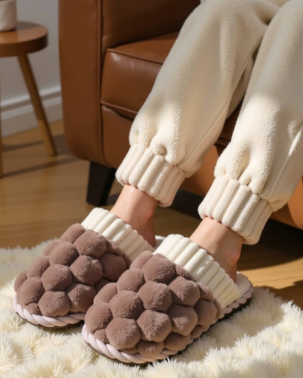 Fleece Bubble Slippers