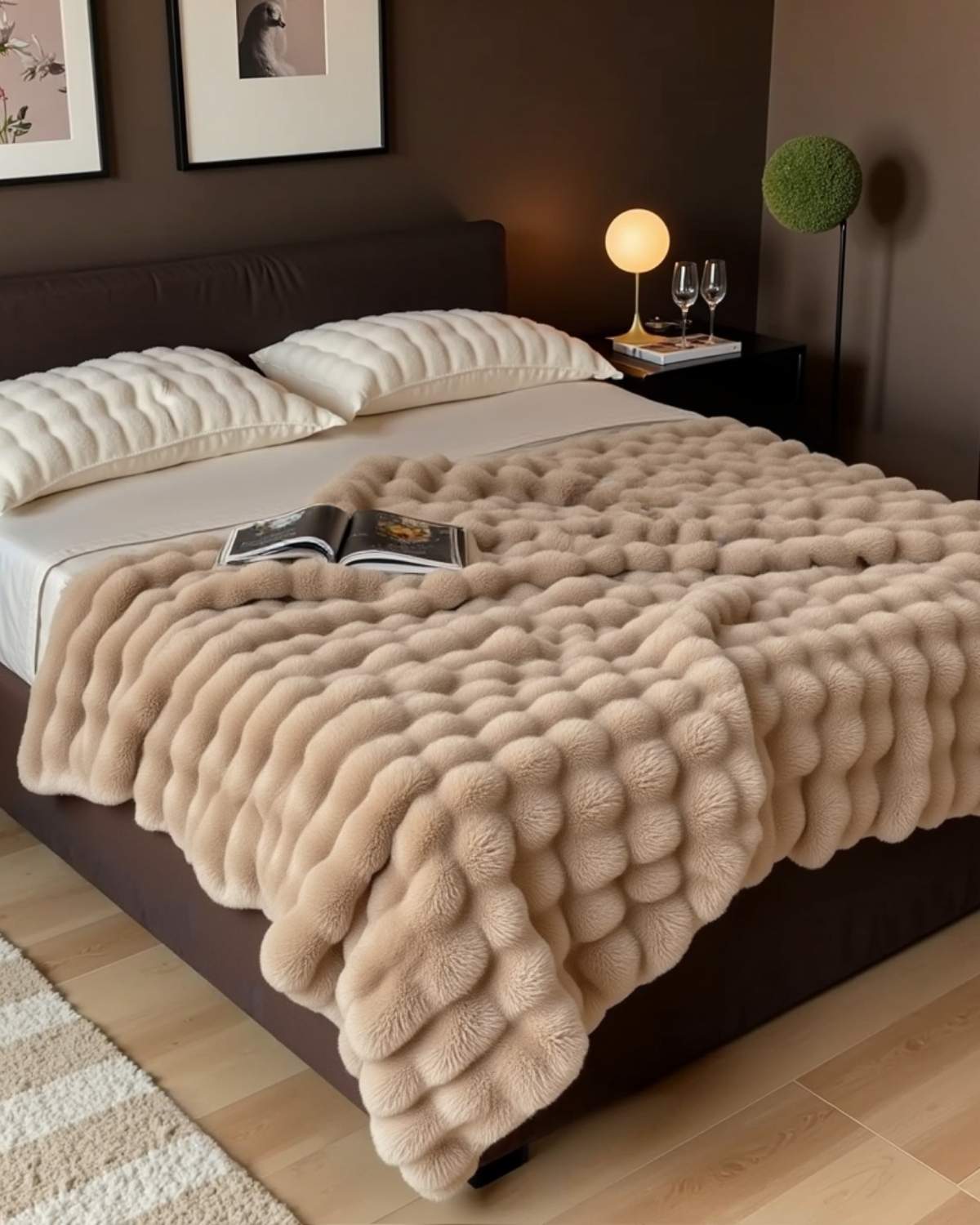 Cozy Fleece Bubble Blanket