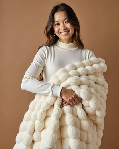 Cozy Fleece Bubble Blanket