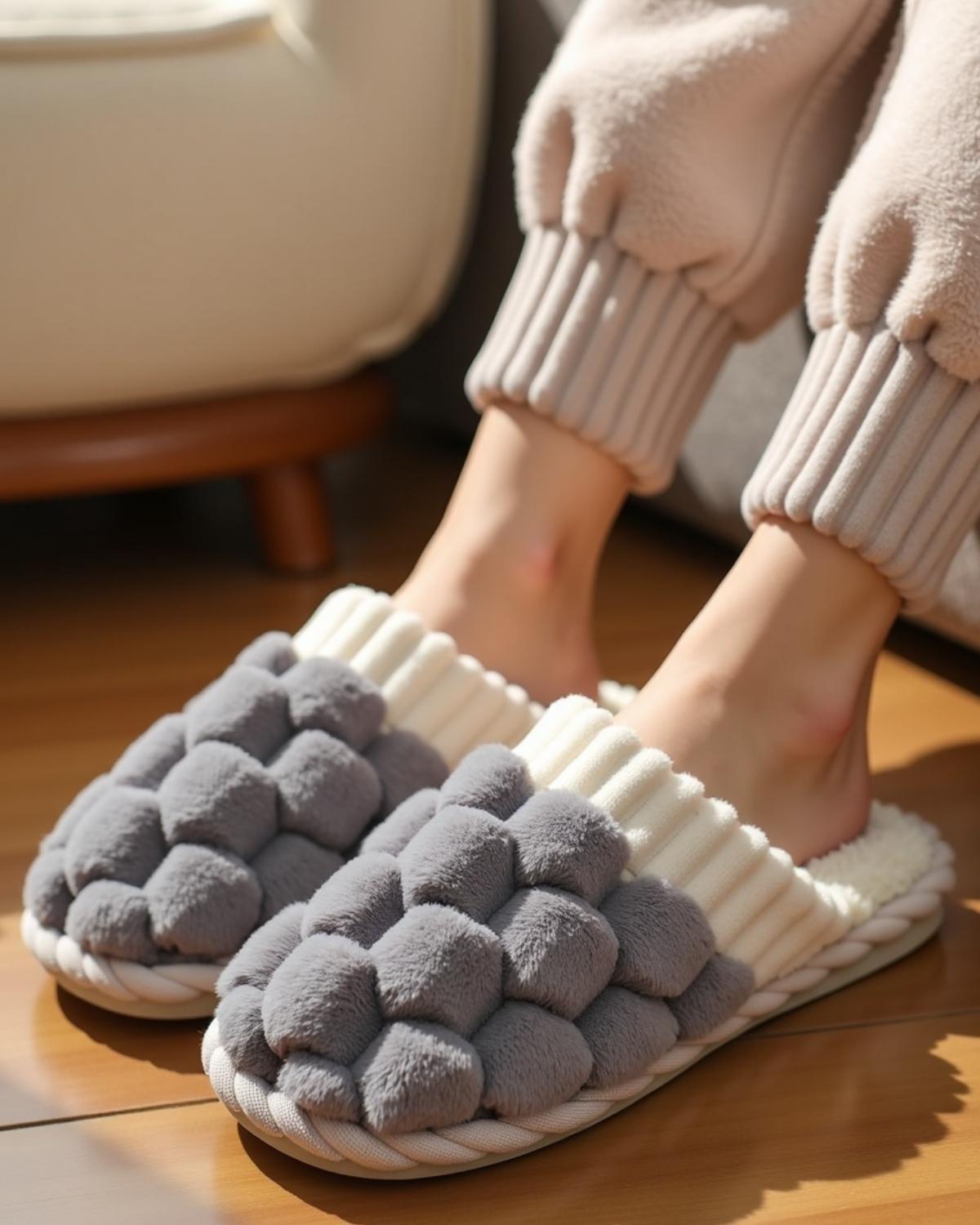 Fleece Bubble Slippers