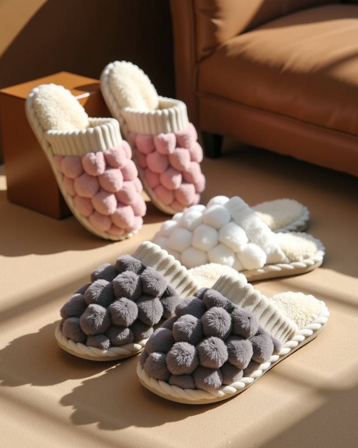 Fleece Bubble Slippers