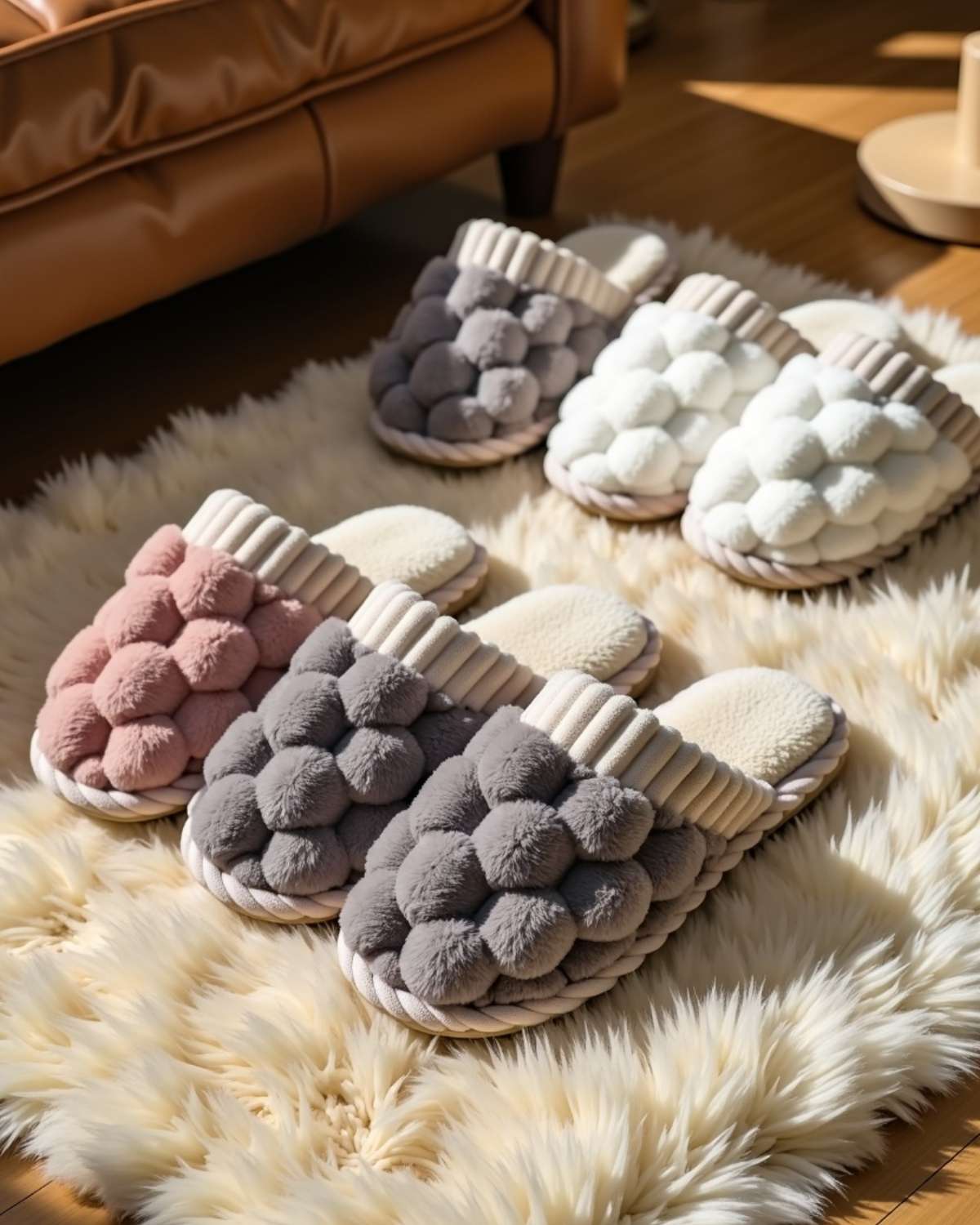 Fleece Bubble Slippers