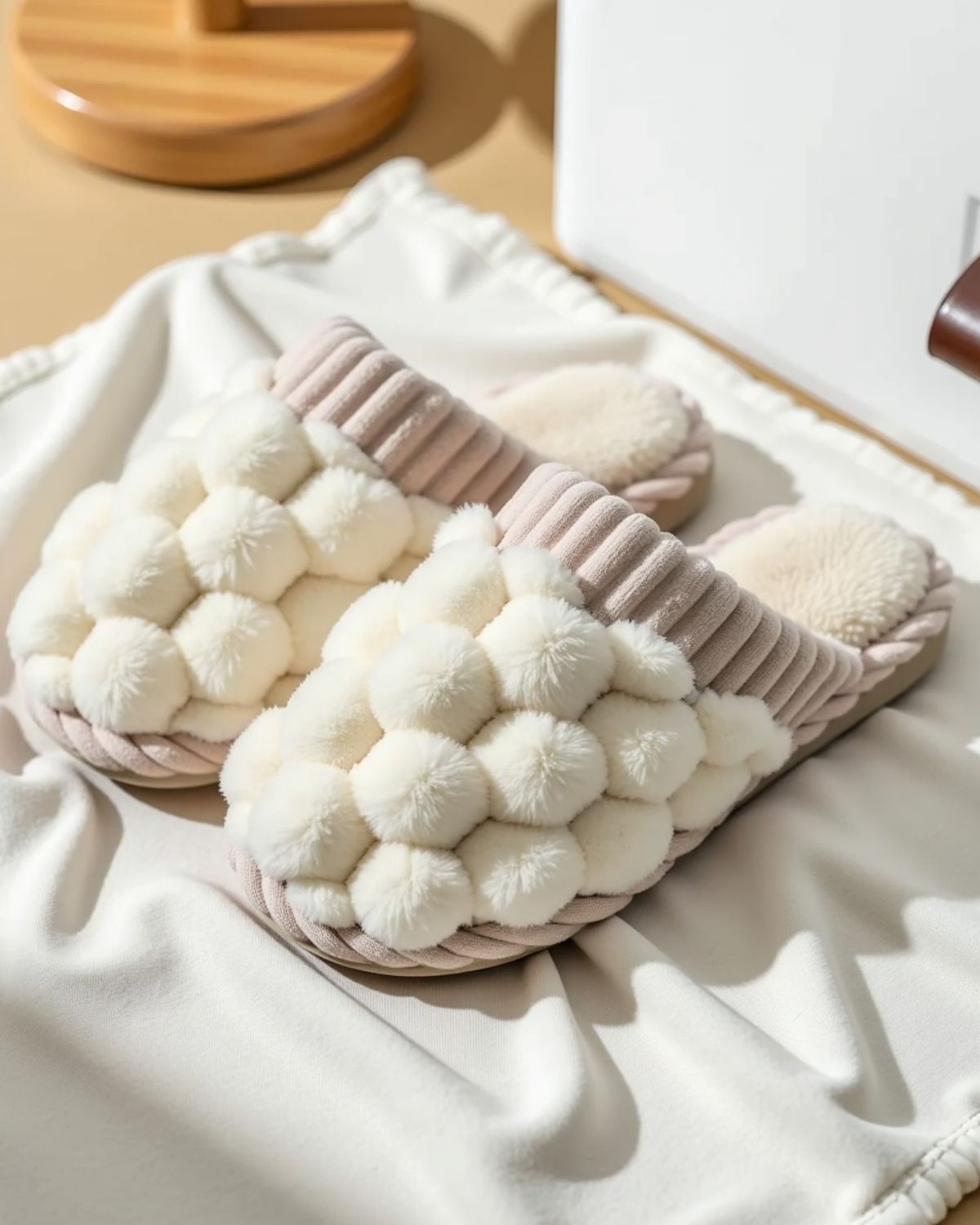 Fleece Bubble Slippers