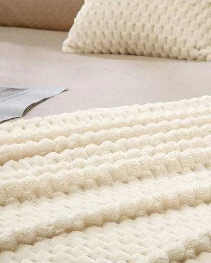 Cozy Fleece Waffle Blanket