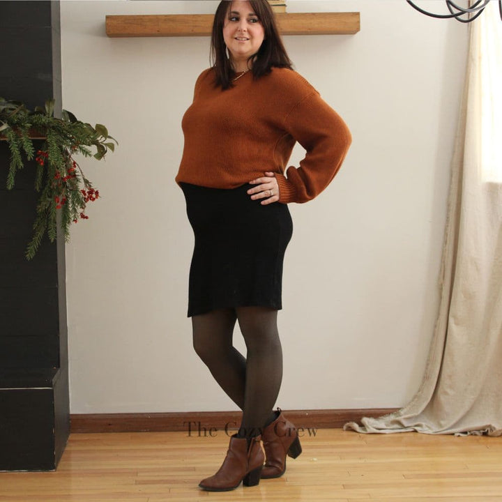 Fleece Lined Tights Women Plus Size High Waisted Winter Warm Sheer