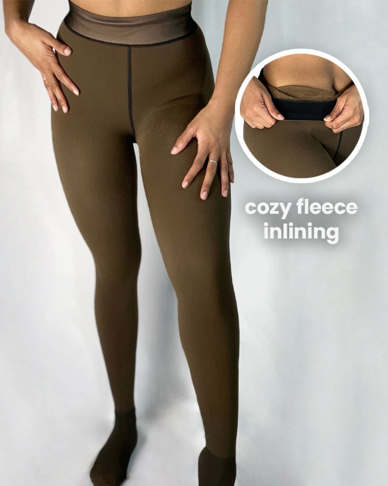 Cozy Cloudy Tights - Fleece Lined