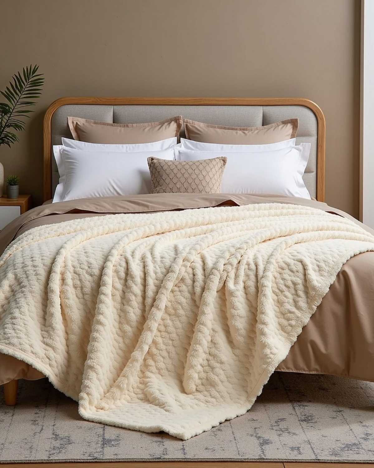 Cozy Fleece Waffle Blanket